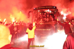 Ankunft der Mannschaft in Dresden